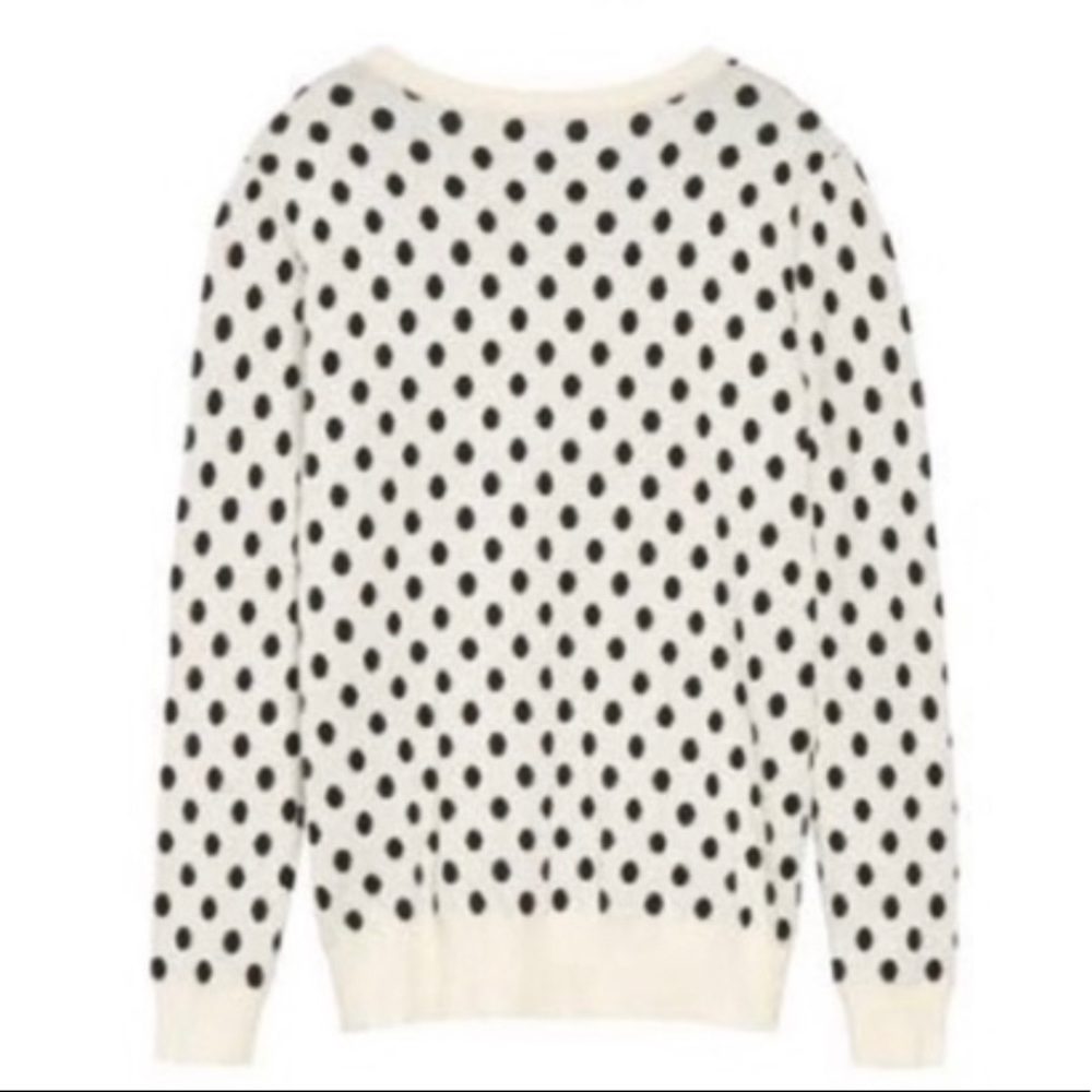 Black and white polka dot sweater